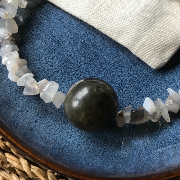 BN Erica Chang Stone Beaded Necklace Choker - Picture 2 of 5